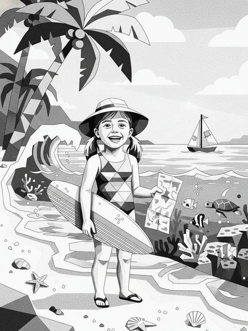 Cubist Painting - B&W Sample