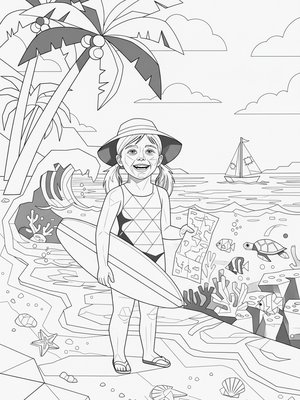 Cubist Painting coloring book sample