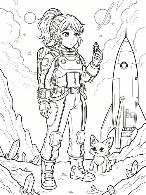 Webtoon Anime - Coloring Book Sample