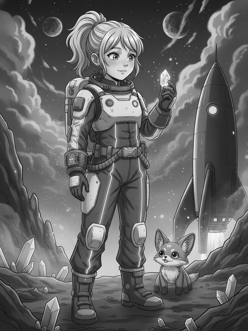 Webtoon Anime - B&W Sample