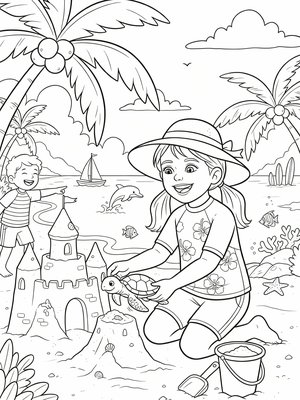 Beach/Tropical Paradise (Coloring Book)