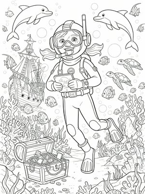 Underwater Ocean Quest (Coloring Book)