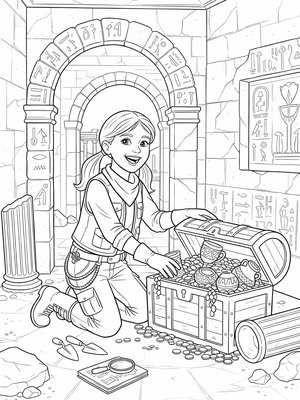 Archaeology/Treasure Hunt (Coloring Book)