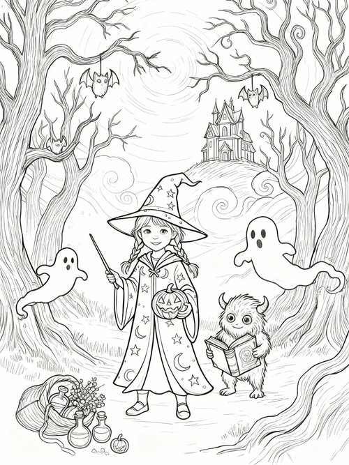 Impressionist Painting - Coloring Book Sample