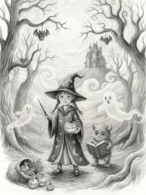 Impressionist Painting - B&W Sample