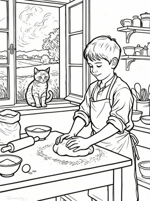 Impressionist Painting - B&W