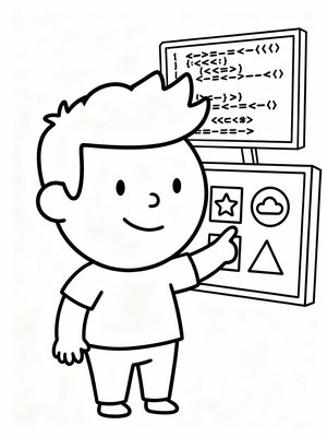 Preschool Simple - B&W