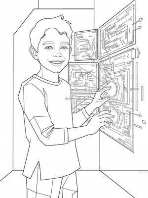 Cubist Painting - B&W