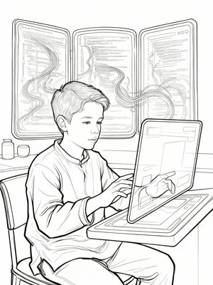 Impressionist Painting - B&W