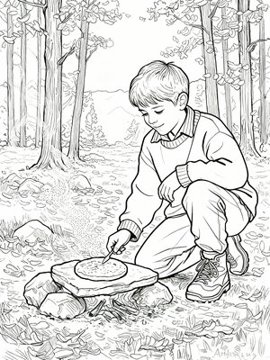 Impressionist Painting - B&W