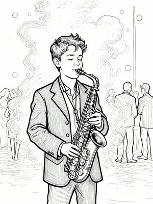 Impressionist Painting - B&W