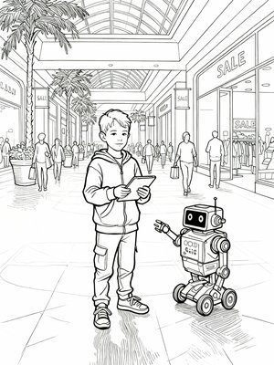 Impressionist Painting - B&W