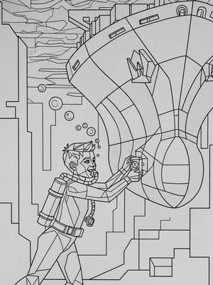 Cubist Painting - B&W