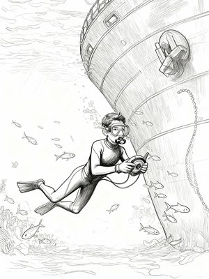 Impressionist Painting - B&W