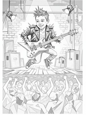 Cubist Painting - B&W