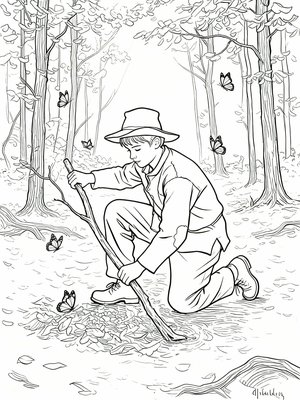 Impressionist Painting - B&W