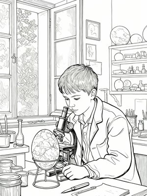 Impressionist Painting - B&W