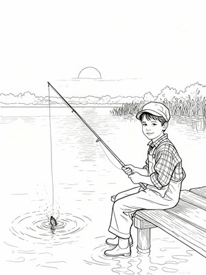 Impressionist Painting - B&W