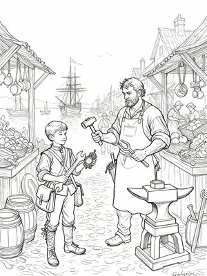 Impressionist Painting - B&W