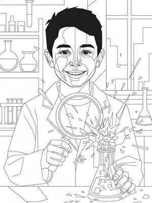 Cubist Painting - B&W