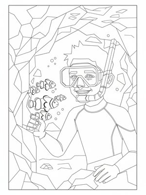 Cubist Painting - B&W