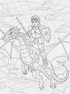 Cubist Painting - B&W