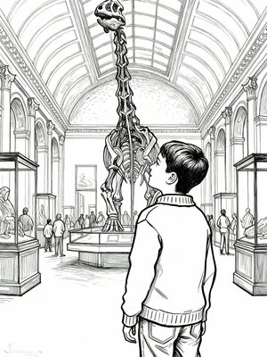 Impressionist Painting - B&W