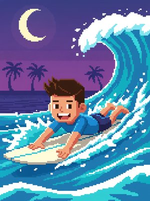 Nighttime Surf Adventure