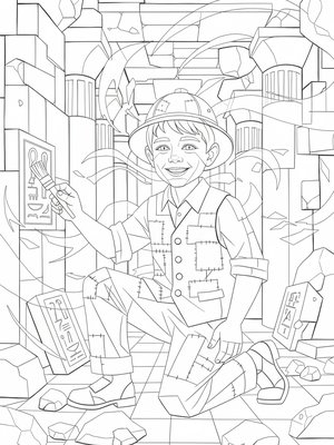 Cubist Painting - B&W