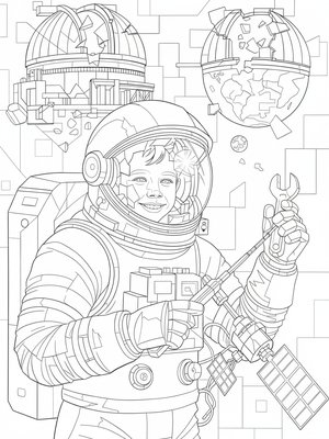 Cubist Painting - B&W