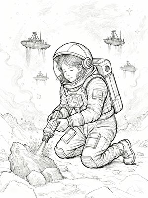 Impressionist Painting - B&W