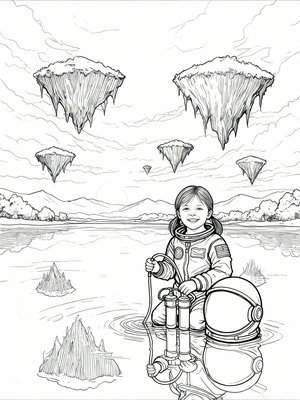 Impressionist Painting - B&W