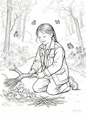 Impressionist Painting - B&W