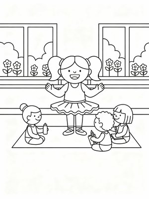Preschool Simple - B&W