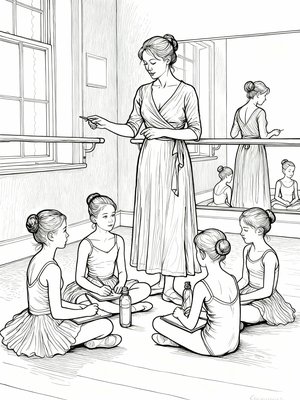 Impressionist Painting - B&W