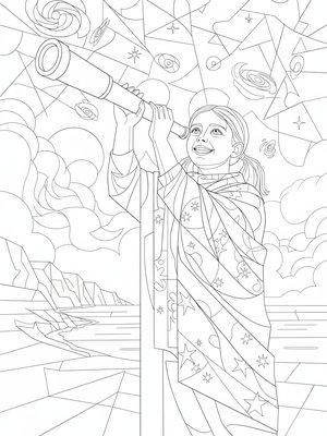 Cubist Painting - B&W