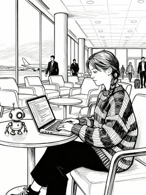 Impressionist Painting - B&W