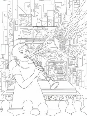 Cubist Painting - B&W