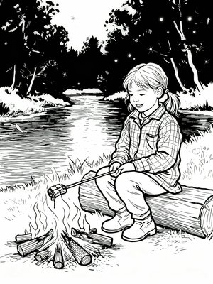 Impressionist Painting - B&W