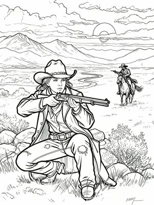 Impressionist Painting - B&W