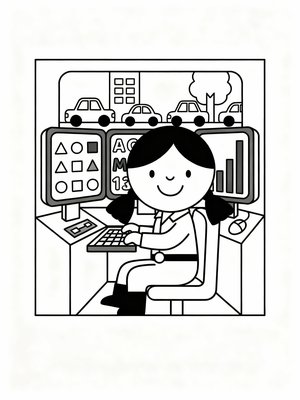 Preschool Simple - B&W