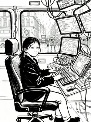 Impressionist Painting - B&W