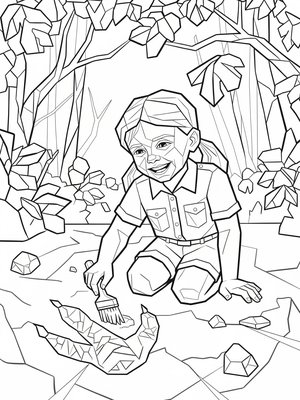 Cubist Painting - B&W