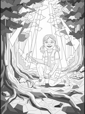 Cubist Painting - B&W