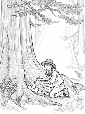 Impressionist Painting - B&W