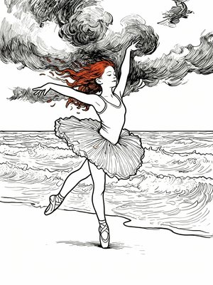 Impressionist Painting - B&W