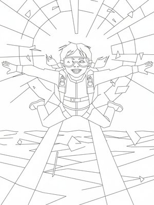 Cubist Painting - B&W