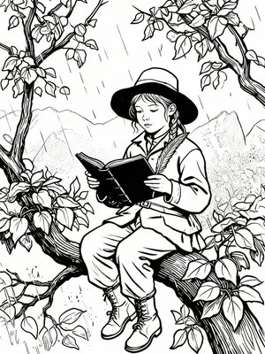 Impressionist Painting - B&W