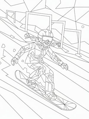 Cubist Painting - B&W