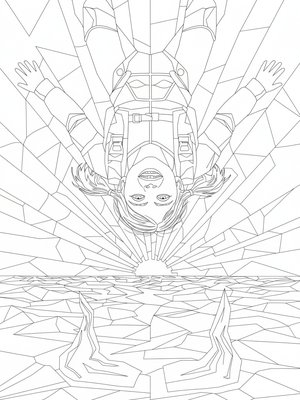 Cubist Painting - B&W